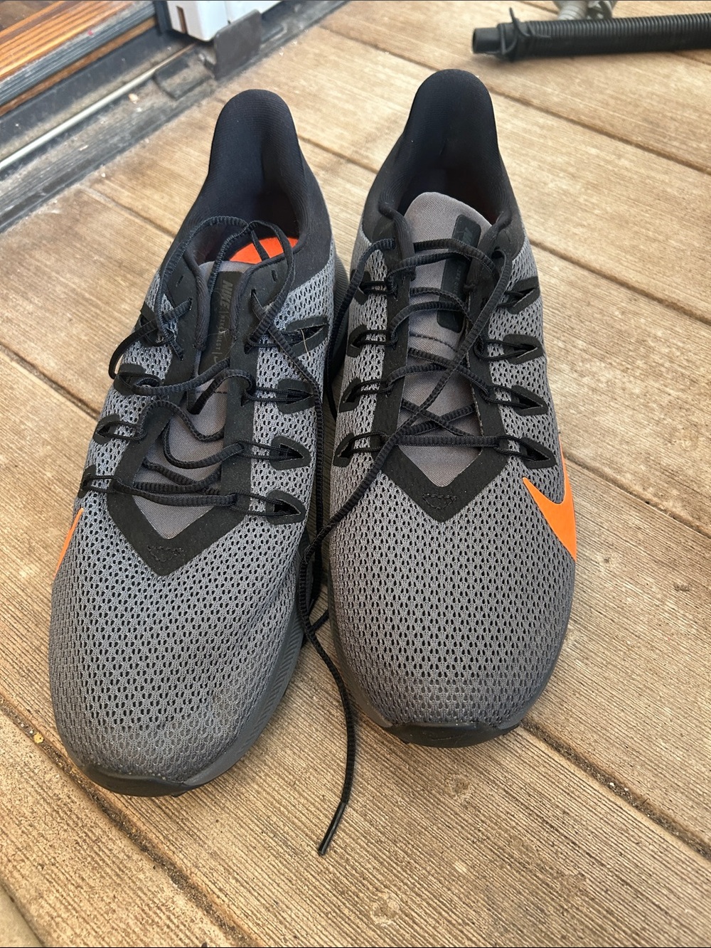 Nike Grey and Orange Mesh Running Trainers